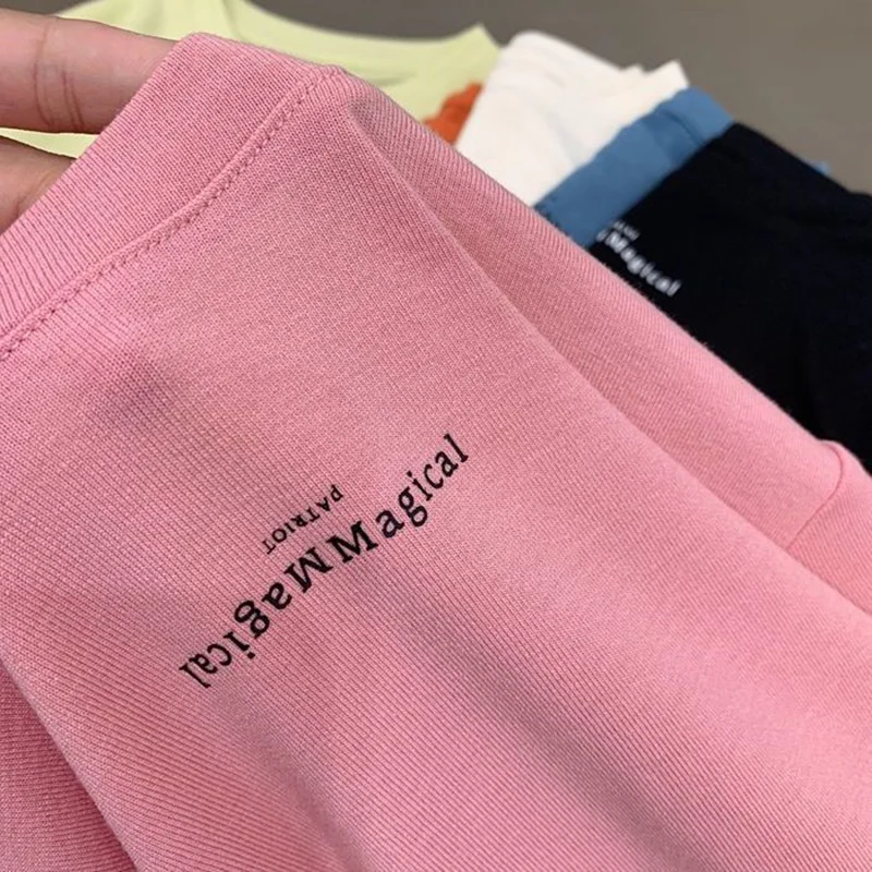 

Autumn Winter Baby Girls Pure Cotton Solid Color Tees Girls Top Boys Letters Printing Long Sleeve T Shirts Kids Clothes P2 025