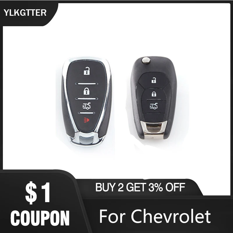 Чехол YLKGTTER для автомобильного ключа с узором из углеродного волокна Chevrolet Malibu XL