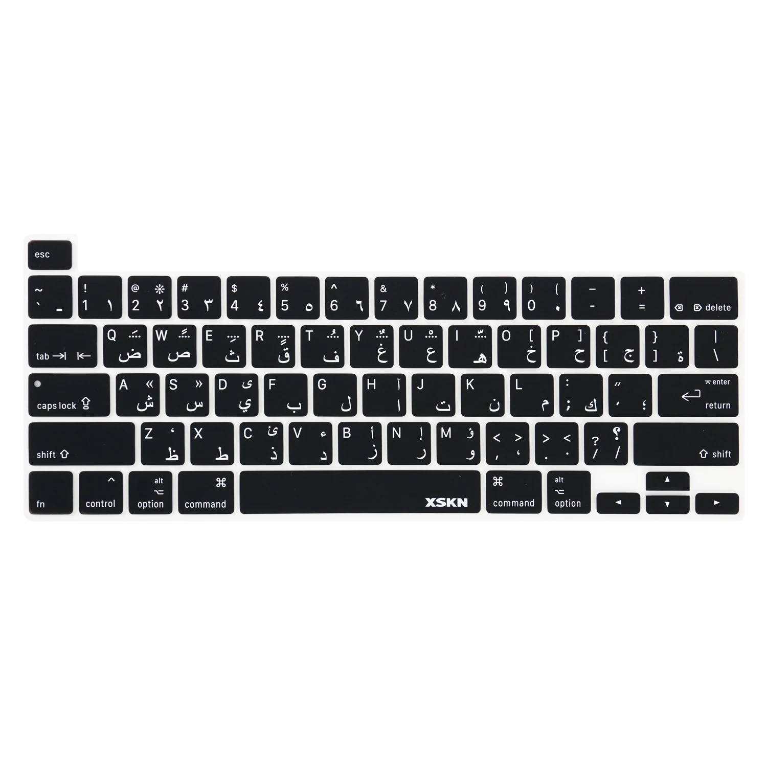 

XSKN Arabic Silicone Keyboard Cover Skin for 2020 New MacBook Pro 13.3 inch with Touch Bar A2338 M1 A2251 A2289 US Version