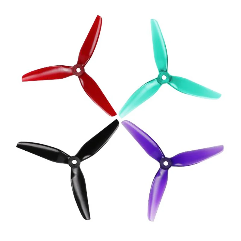4Pair CW CCW Prop 5.1X4.6X3 PC 3-bladed Propellers 5.1 Inch Blade Paddle Highly Efficient For FPV RC Drone Quadcopter Spare Part | Игрушки и