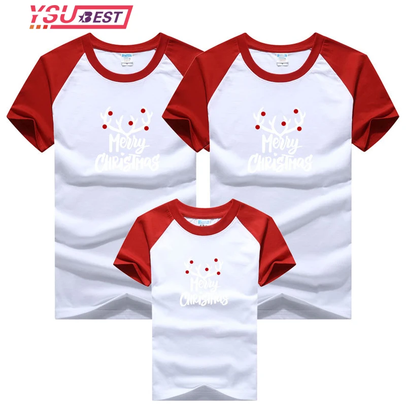 Футболка для папы мамы малыша семьи Рождественский новогодний подарок