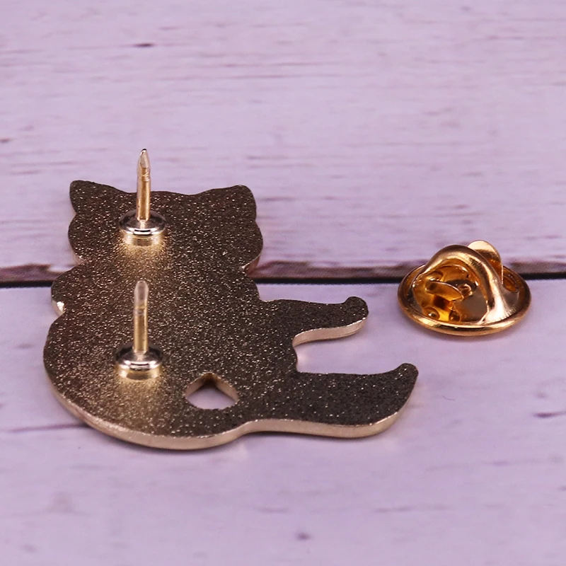 Синяя эмалированная булавка в форме кота-милый подарок для котят и любителей