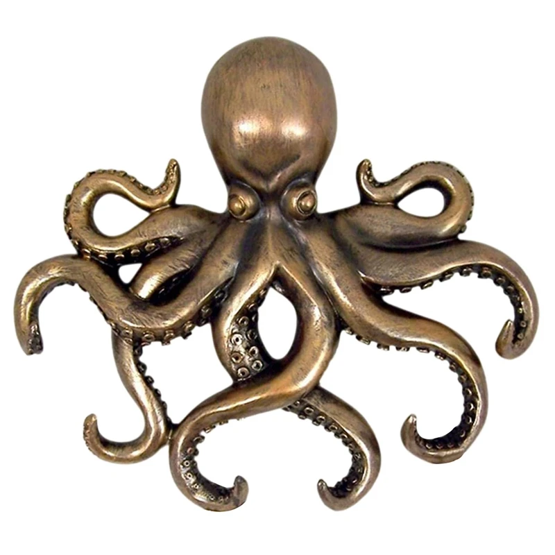 

Монтируемый держатель для ключей «Осьминог», подвесной крючок для ключей, украшение для океана, домашний декор, настенное искусство и декор