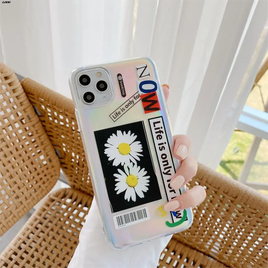 Флуоресцентная Маргаритка подходит для iphone11promax X XR Япония и Южная Корея простой