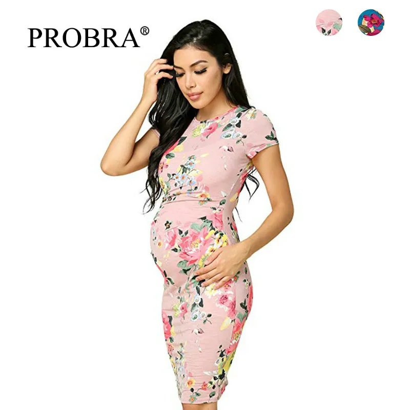 Платье для беременных 2019 Новое поступление летние платья без рукавов с принтом