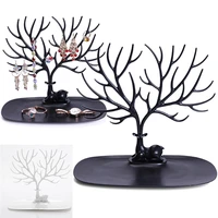 deer tray display stand abs plastic jewelry holder fashion tree shelf stand holder for earrings necklace ring organizer 2 clour