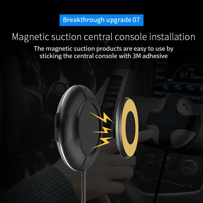FM-трансмиттер AOZBZ AUX беспроводной радиоадаптер Bluetooth приемник магнитный MP3-плеер и