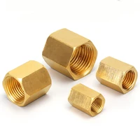 brass pipe fitting copper hose hex coupling coupler fast connetor female thread 18 14 38 12 34 bsp for water fuel gas