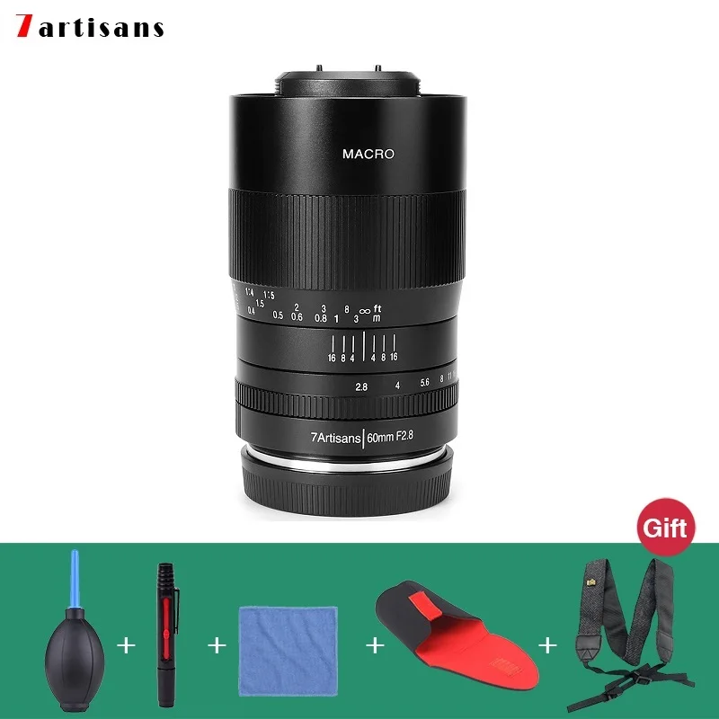 7artisans 60mm f2. 8 1:1 magnification macro lens is suitable for the Canon EOSM EOSR E Fuji M43 nikon z Mount |