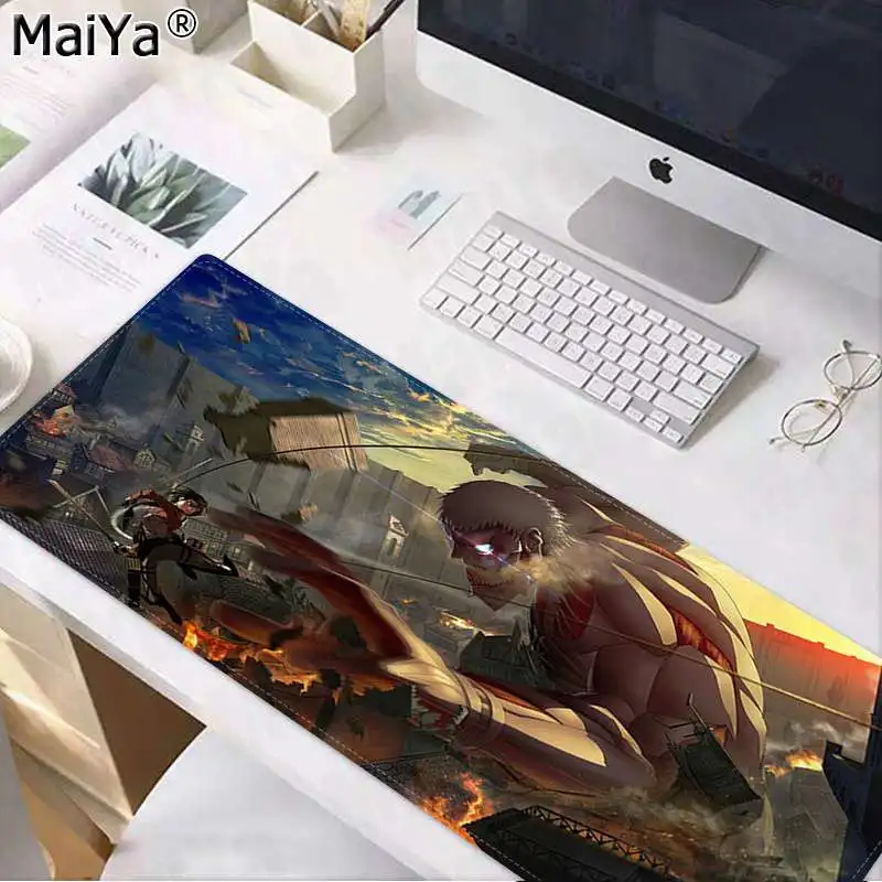 Maiya крутая новая атака на Титанов аниме ноутбук компьютерная коврик для мыши