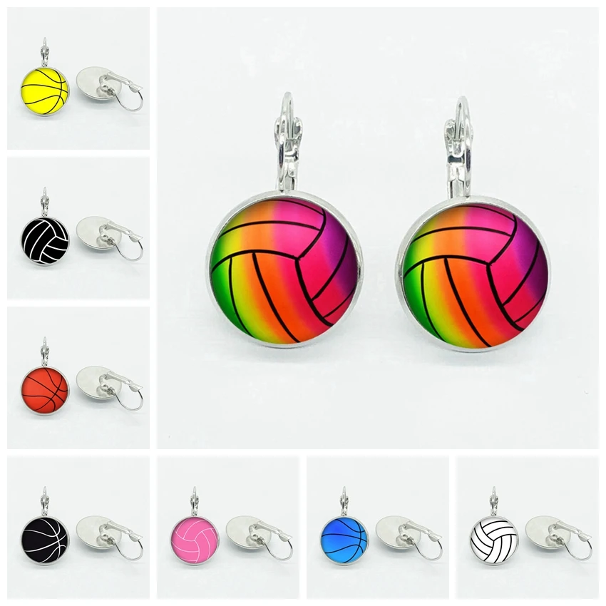

Fashion Volleyball Basketball Earrings Simple Style Earrings Charm Women Earrings Accessories Gift