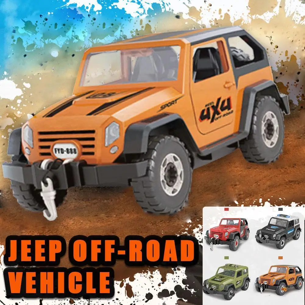 

1PC New Toy Car Assembled Off-Road Vehicle Car ABS Model With light Sound Car Toys For Children Gift Boy Playing Toy