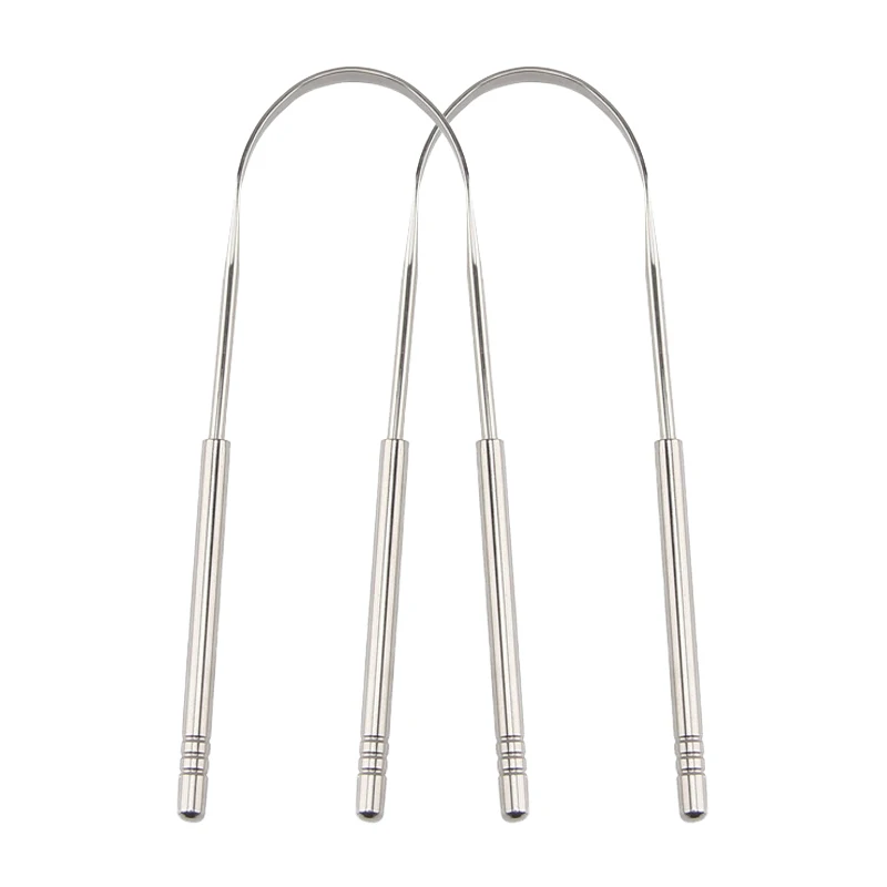 

Tongue Scraper Stainless Steel Oral Tongue Cleaner Brush Fresh Breath Cleaning Coated Tongue Toothbrush Oral Hygiene Care Tools