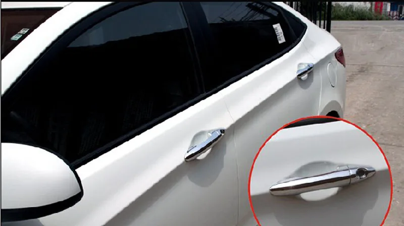 ABS Хромированная дверная ручка крышка авто планки для hyundai solaris accent verna 2010-2014 8 шт