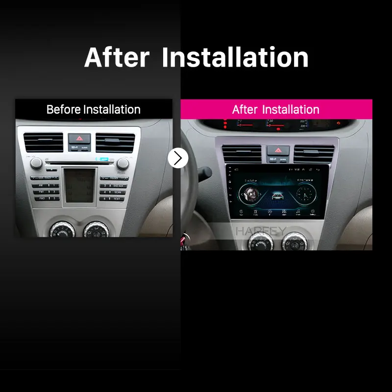 Harfey 9 inch Android 8.1 2din car GPS Radio For 2007-2012 Toyota VIOS Support TPM DVR Bluetooth USB 3G WiFi Remote Control | Автомобили и