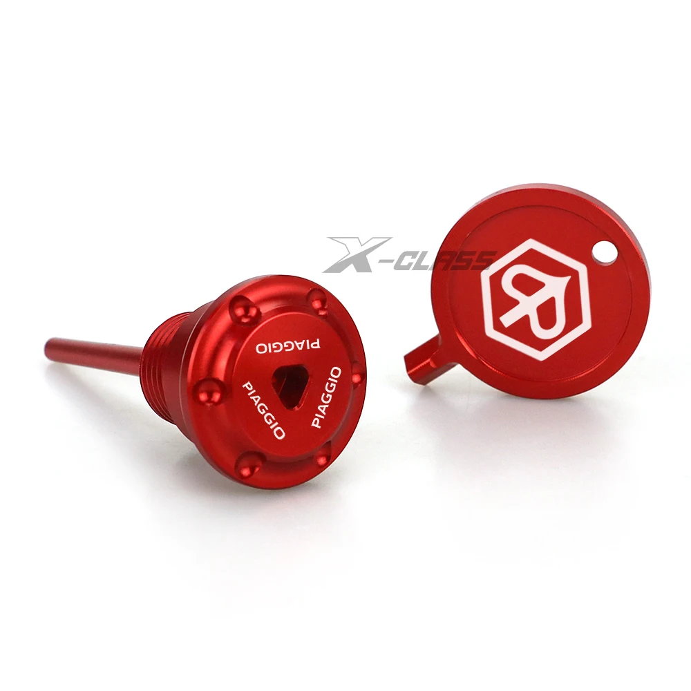 

Motorcycle Oil Drain Dipstick Plug Fuel Depth Engine Oil Level Stick CNC Aluminum for Piaggio Vespa GTS 200 250 300 2013-2017