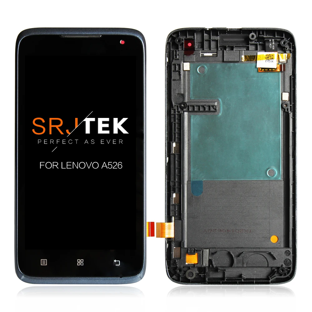 For Lenovo A526 LCD Display Touch Screen Digitizer Assembly A 526 Glass Panel Sensor Replacement Parts With Frame |