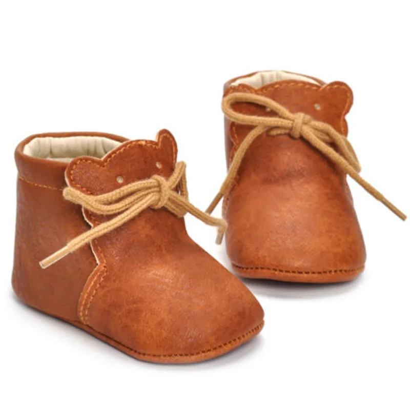

Кожаные новые классические спортивные кроссовки Pudcoco для новорожденных мальчиков и девочек, обувь для первых шагов, мягкая нескользящая по...
