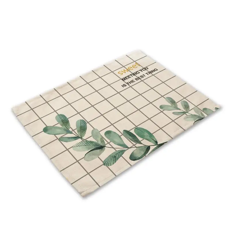 5 клетчатых подставок в виде растений коврик для обеденного стола подставки