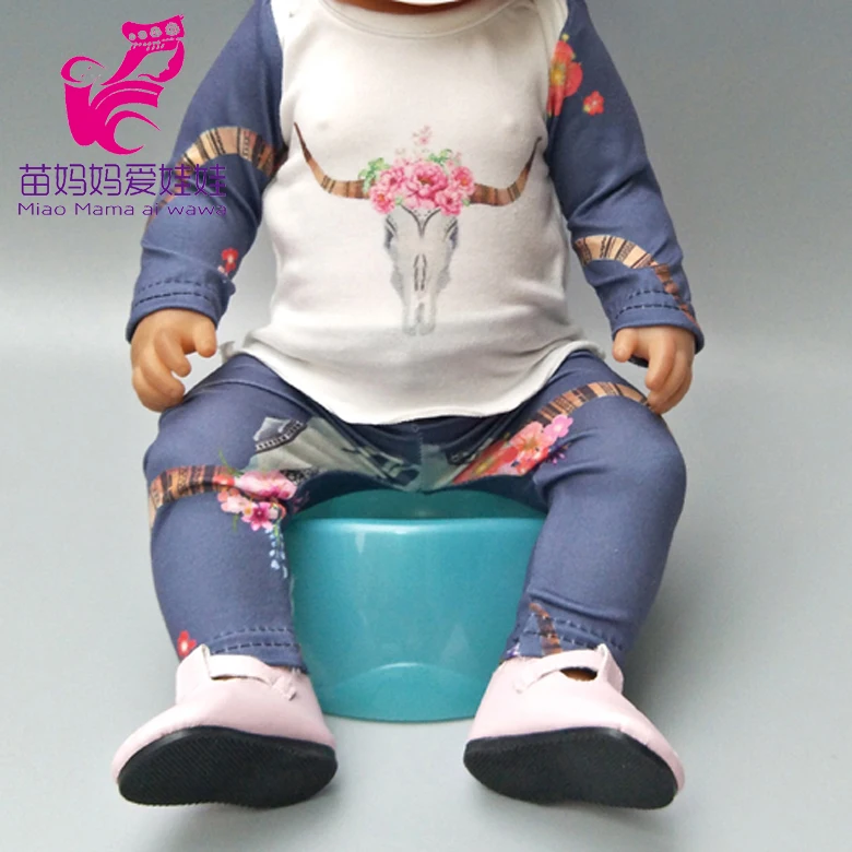 

43cm Baby Doll Clothes Unicorn Set Clothes Pants Sets for 17" Baby New Born Dolls Coat Children Doll Rompers Clothes
