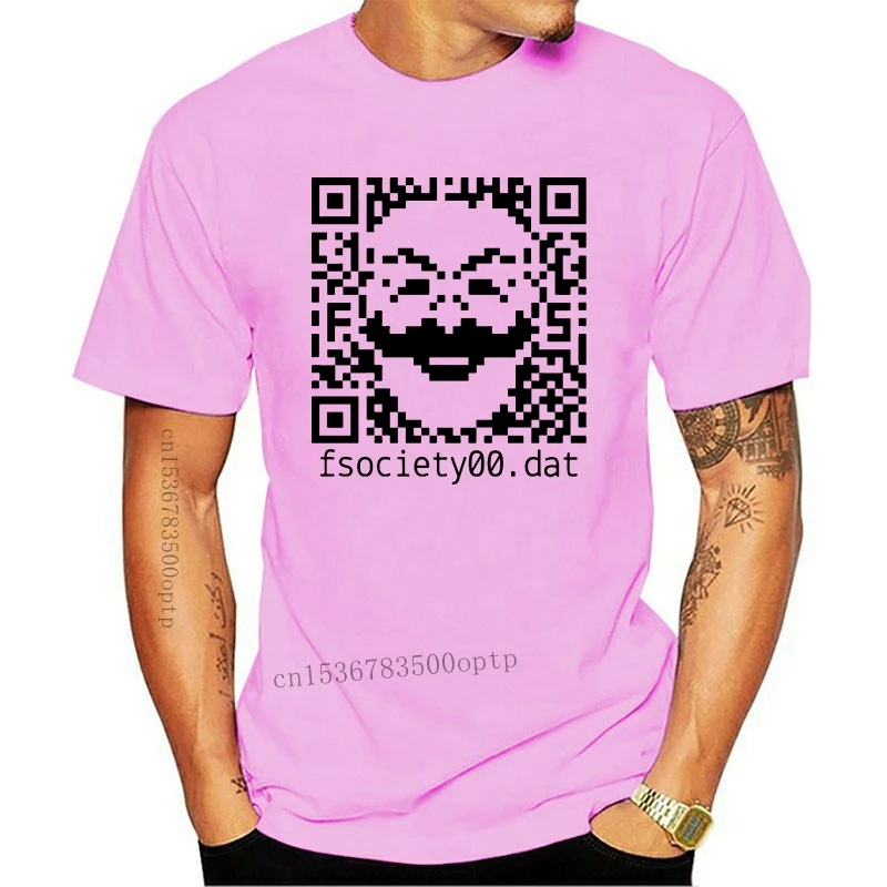 

New 2021 2021 Arrival Mr Robot Fsociety T Shirt Men Personalized Clothes Hombre Homme Men's T-Shirt Streetwear Top 100% Cotton
