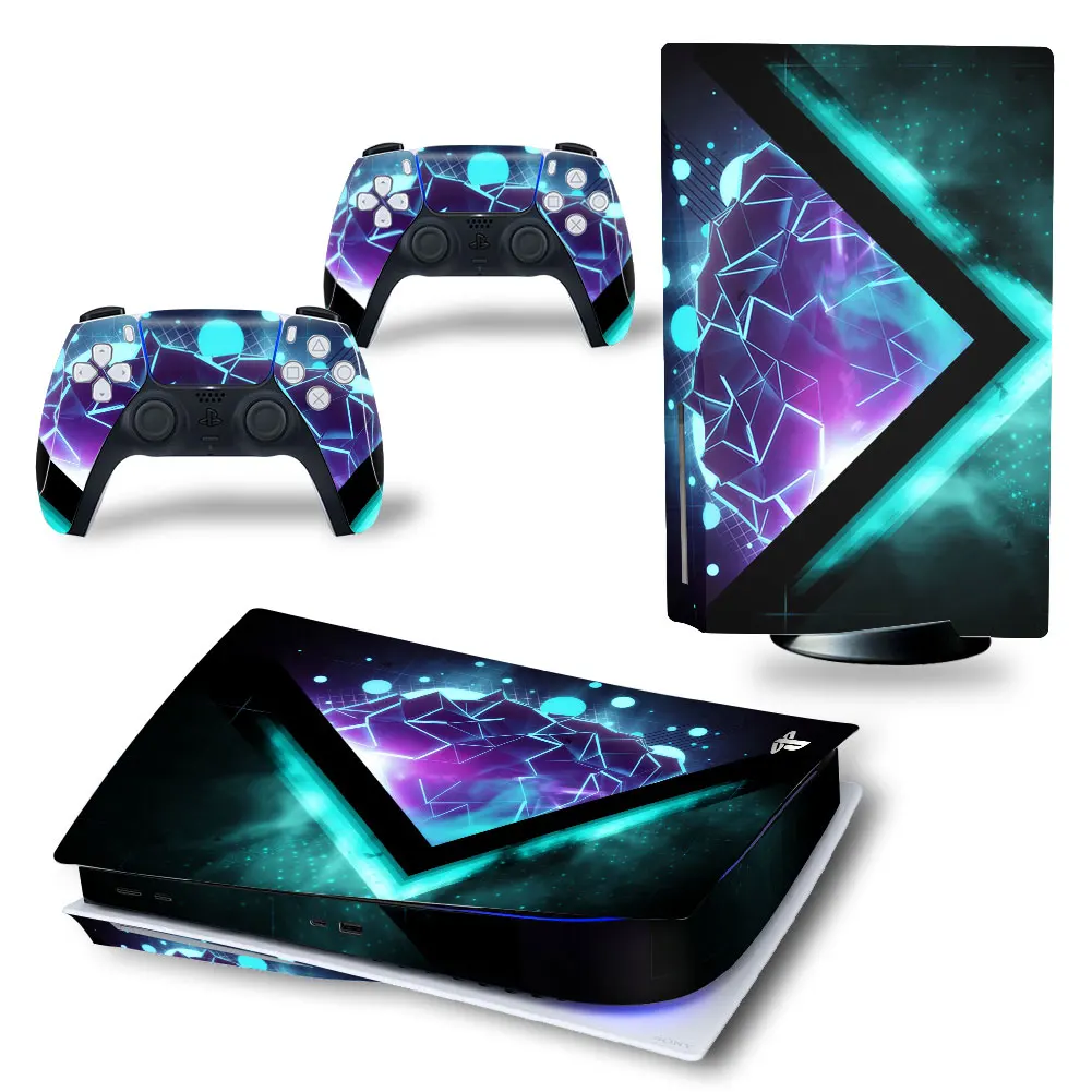 

Geometry Style PS5 Standard Disc Edition Skin Sticker Decal Cover for PlayStation 5 Console & Controller PS5 Skin Sticker Vinyl