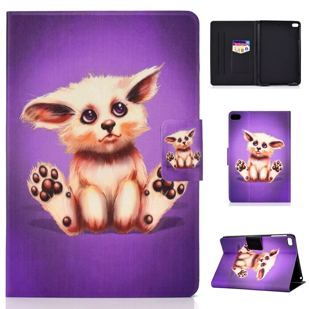 Мода рисунком с подставкой карманом для карт чехол для Apple iPad Mini 1/2/3/4 iPad mini4 mini5 чехол для кошек, собак, кроликов слона чехол coque para