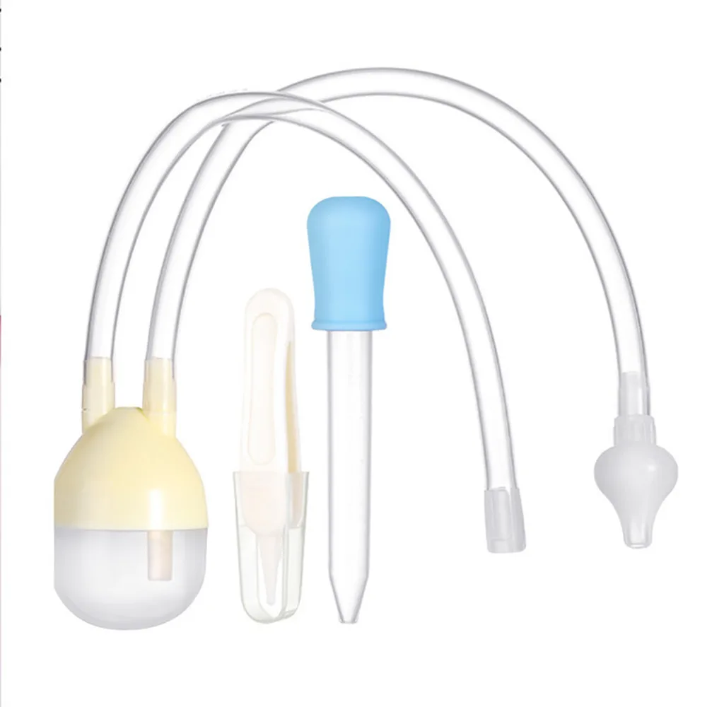 Aspirador Nasal de seguridad para beb&eacute;, limpiador Nasal de vac&iacute;o para reci&eacute;n nacido, conjunto de succionador, accesorios para lavado de o&iacute;dos, cuidado del beb&eacute; caliente, 3 unids/set por juego-0