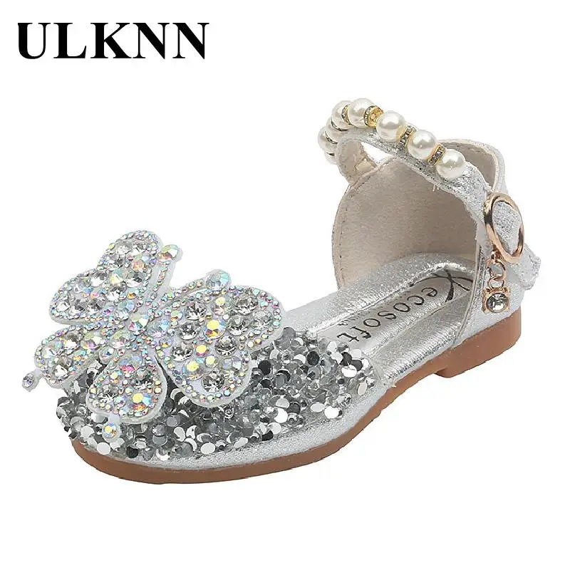 

Silver Flats Bowknot Baotou Comfortable Single Shoes New 2023 Princess Children's Recreational Single Girls Performance Shoes