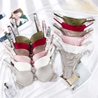 Комплект нижнего белья для девушек, соблазнительное дышащее гладкое регулируемое нижнее белье средней толщины со стразами