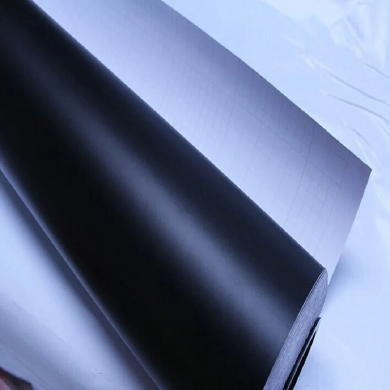 Матовая Черная Виниловая самоклеящаяся пленка без пузырьков для стайлинга