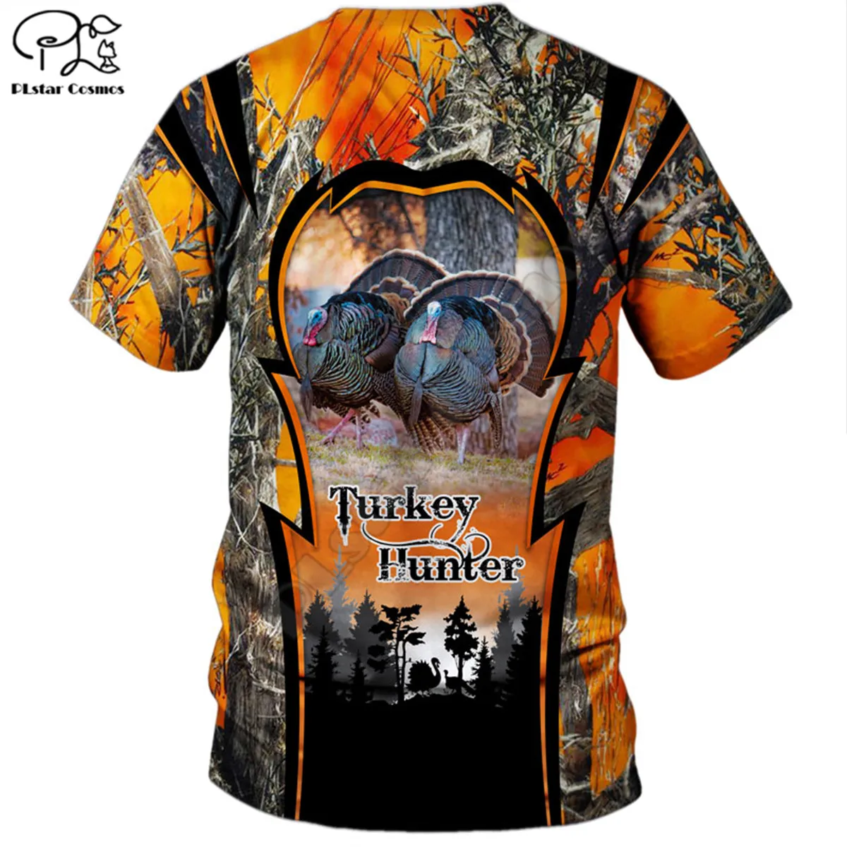 

PLstar Cosmos Turkey-hunter 3D Printed Men for women t shirt Harajuku summer Short sleeve shirt Casual T-shirt top style-1