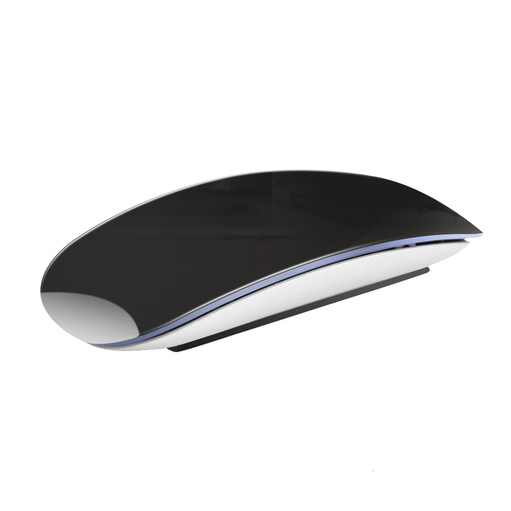 Черный Беспроводная Мышь Arc Touch Magic mouse, портативная компьютерная мышь Mause, маленькие оптические мыши для Apple, ноутбука, ПК, ноутбука Macbook Air - Цвет: Черный