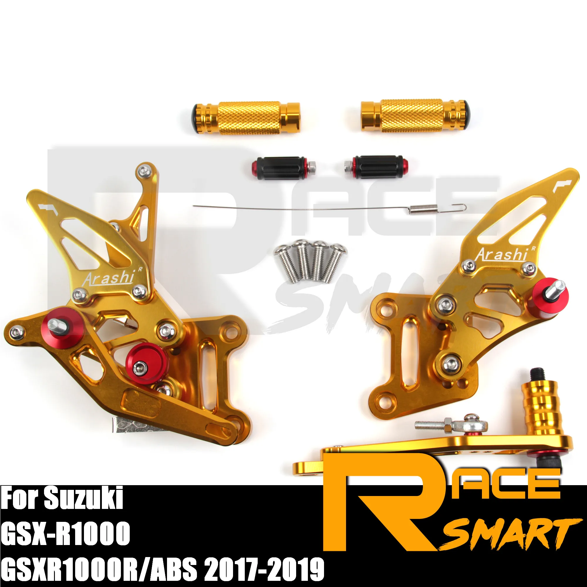 Для SUZUKI GSX-R1000 2017-2019 GSXR1000 R 1000 Задние подножки педали аксессуары для мотоциклов CNC
