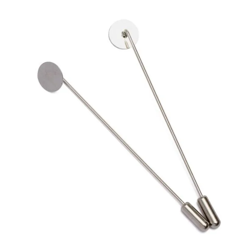 10 шт. 65/93 мм Нагрудный Знак Брошь Кабошон баз Безопасность шпильки базы пустая