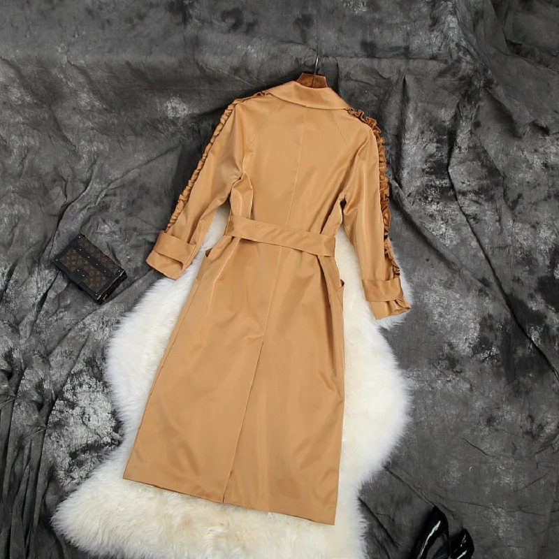 

Quality High 2021 new Casual Long windbreaker coat s xl autumn Long sleeves coats Jacket European gorgeous Women winter Overcoat
