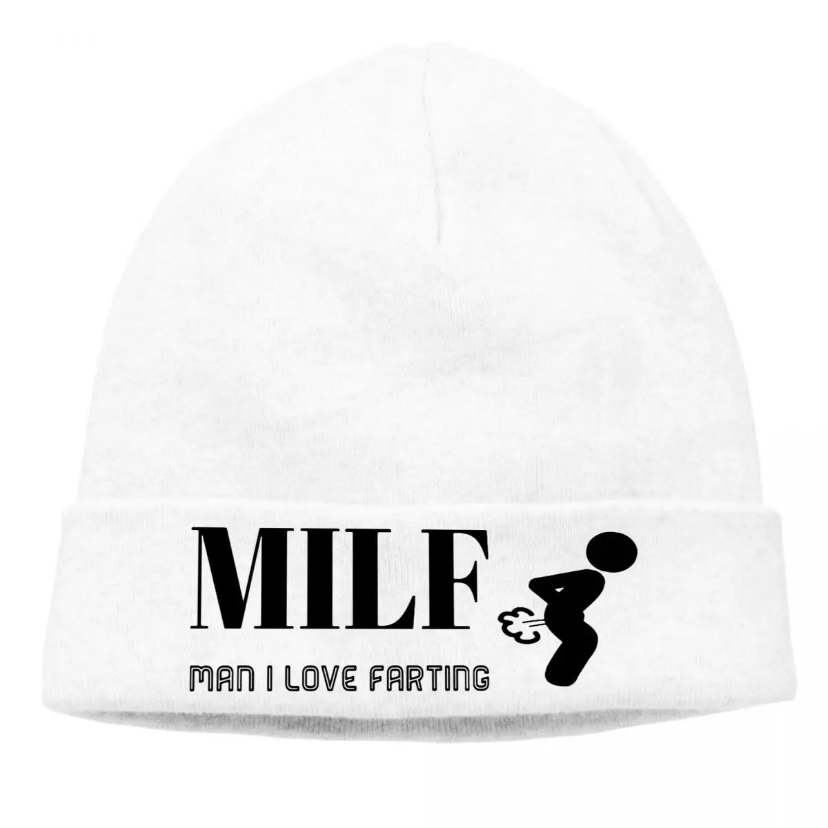 

Шерстяные шапки с сокращенной культурой MILF, мужские шапки I Love Farting Black вязаный берет, Мужские Женские Мужские Лыжные шапки унисекс