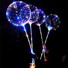 20 дюймов световой воздушного шара Bobo Ручка Прозрачный светодиодный свет единорога для воздушных шаров для детей День рождения блоки, Детские кубики, игрушки для мальчиков Globos