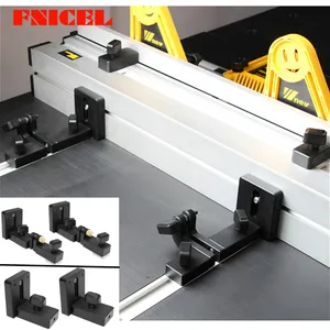 Коннектор профильного забора для Т-образных дорожек, скользящий опорный кронштейн Plus с точной регулировкой шкалы для верстака по дереву сделай сам, 2 шт.