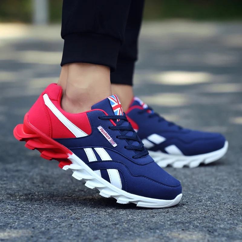 

Ultralight Men Running Shoes New PU Leather Blade Sneakers High Quality Outdoor Sport Athletic Shoes Size 39-46 Drop-shipping