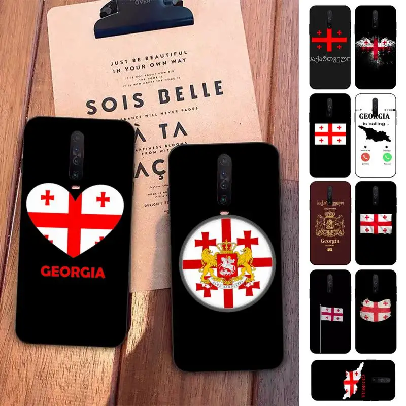 

Georgia Flag Phone Case for Redmi 5 6 7 8 9 A 5plus K20 4X S2 GO 6 K30 pro