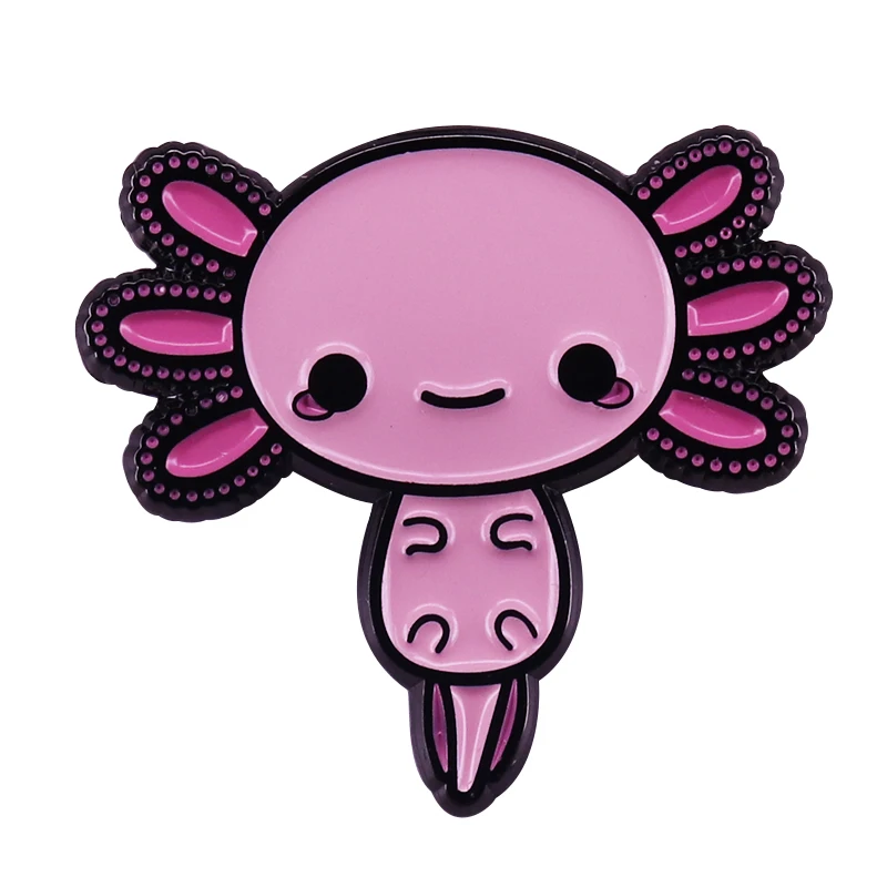 Мультяшный счастливый Axolotl эмалированный штифт подарок для изумранда | Украшения