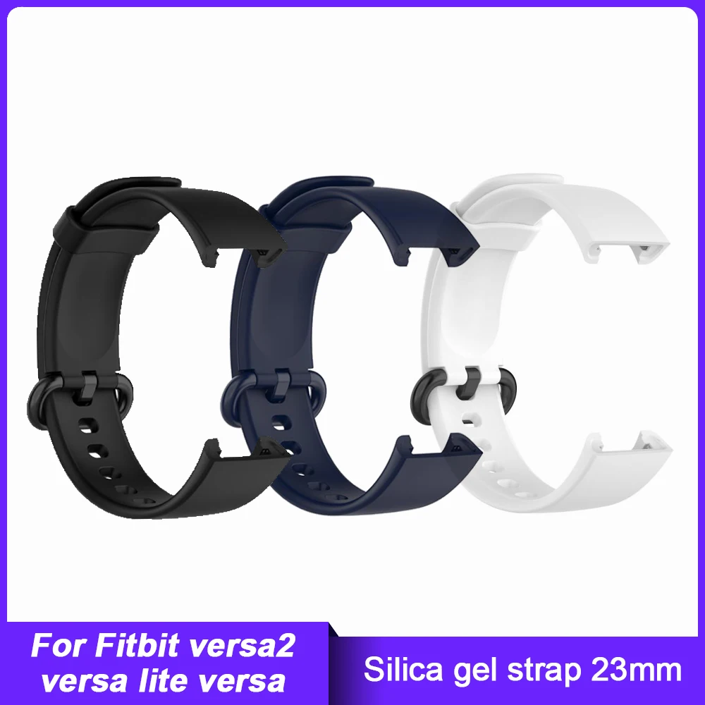 

23mm Watch Band Silicone Wrist Strap Sport Smart Silicone Watchband Belt for Fitbit versa2 versa lite versa Replacement