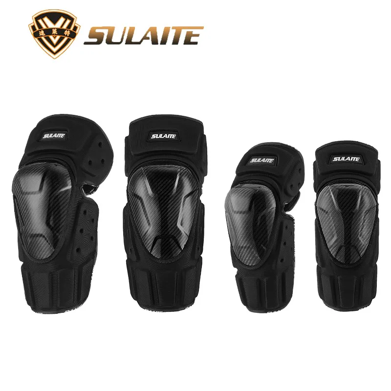 

SULAITE Off-road Motorcycle Windproof and Warmth-proof Knight Knee Pads Elbow Pads Breathable Carbon Fiber Protective Gear GT350