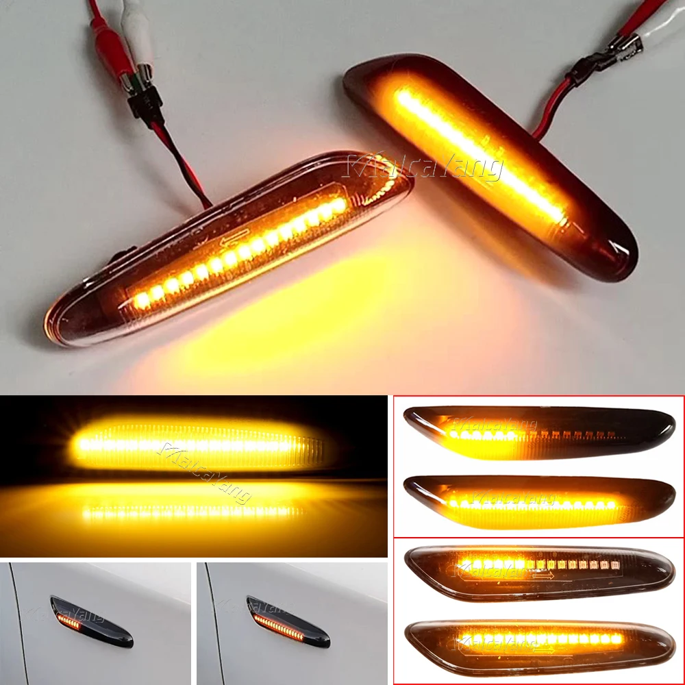 Scroll Flashing LED Turn Signal Side Marker Light Dynamic Blinker For BMW X3 E83 X1 E84 X5 X53 E60 E61 E46 E81 E82 E90 E92 E87 | Автомобили