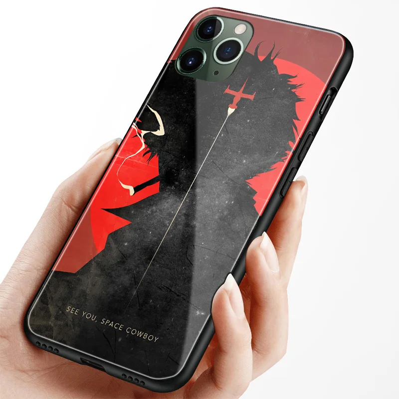 Космический ковбой Bebop Coque мягкий силиконовый стеклянный чехол для телефона, чехол для Apple iPhone 6 6s 7 8 Plus X XR XS 11 Pro max