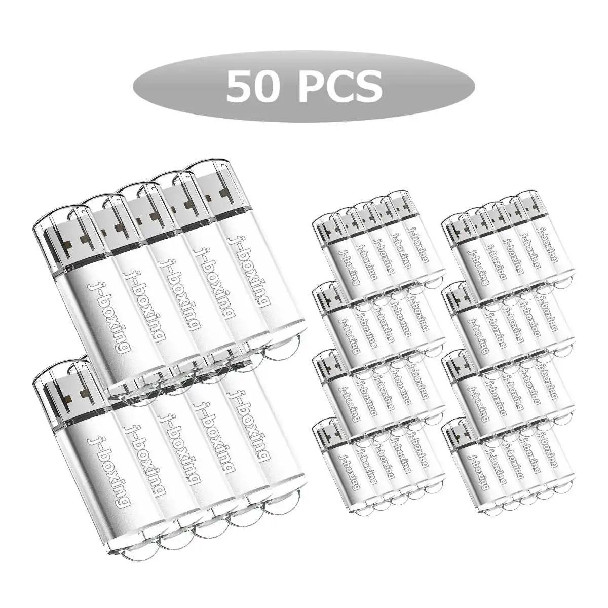

50PCS/LOT 32GB USB Flash Drives Rectangle Flash Pen Drive J-boxing Thumb Storage Memory Stick 8 Colours for PC Laptop Mac Tablet