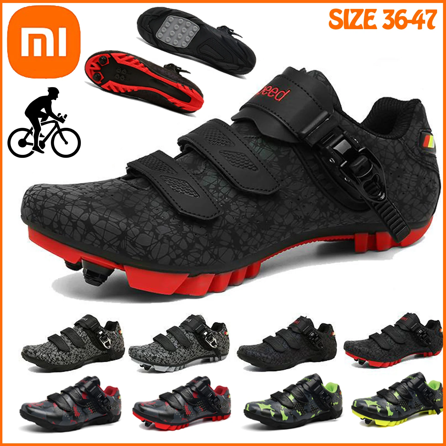 

Xiaomi Men Cycling Sneaker MTB Flat Shoes SPD Mountain Bike Shoes Self-locking Bike Shoes Women Trail Speed Road Bike Footwear