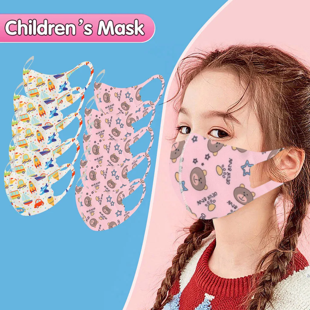 10 шт. детский моющийся Регулируемый мультяшный милый Mondmasker Kinderen бандана Детский