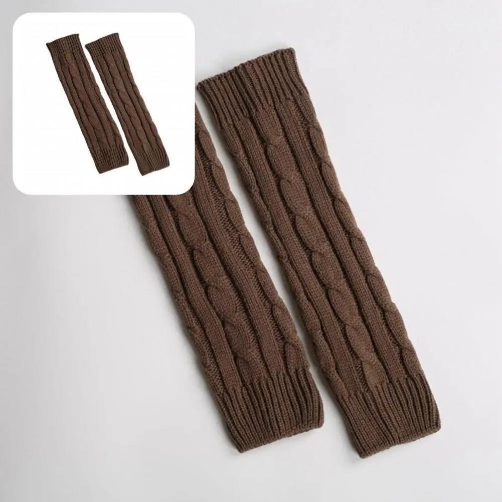 

Fine Stitching Knee High Solid Color Boot Crochet Socks Women Fashion Accessory